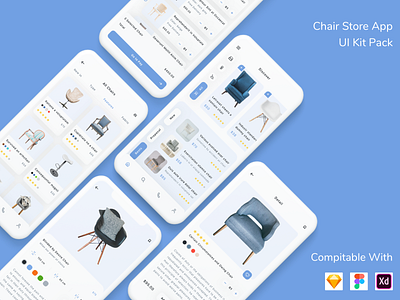 Chair Store App UI Kit Pack