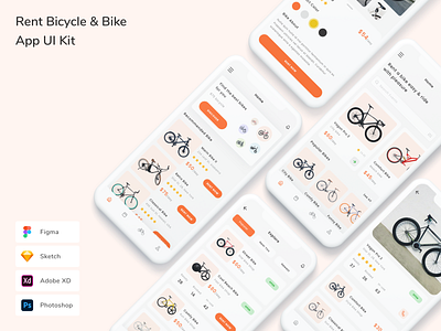 Rent Bicycle & Bike App UI Kit