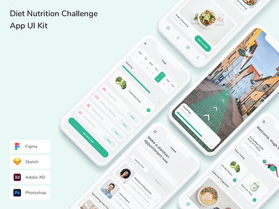 Diet Nutrition Challenge App UI Kit