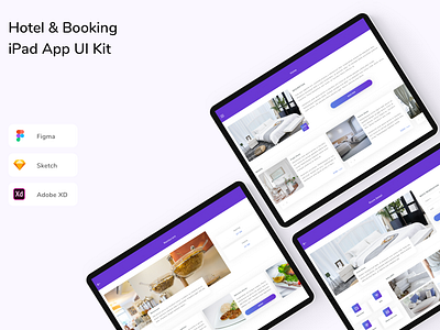 Hotel & Booking iPad App UI Kit