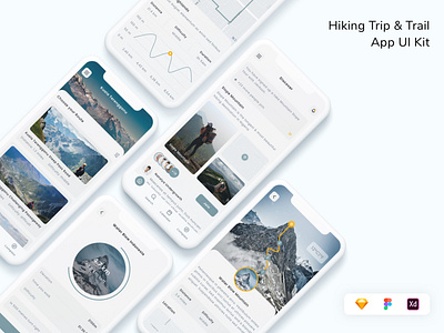 Hiking Trip & Trail App UI Kit