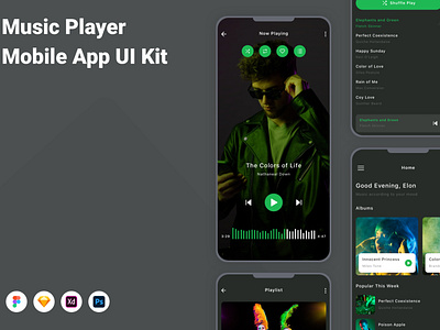 Music Player Mobile App UI Kit