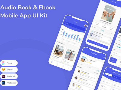 Audio Book & Ebook Mobile App UI Kit