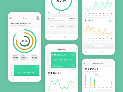 Banking Chart Mobile App UI Kit