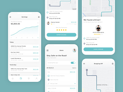 Driver Tracking Mobile App UI Kit