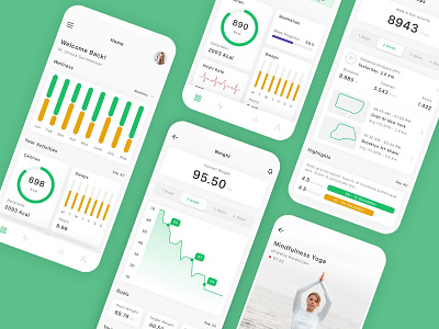 Healthcare Tracker Mobile App UI Kit