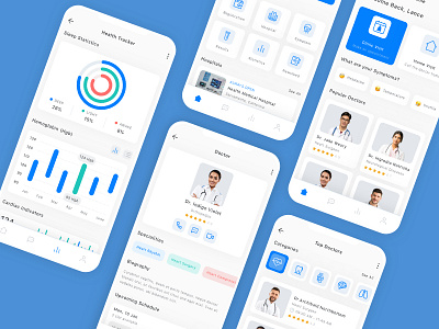 Medical & Doctor Mobile App UI Kit app appointment clinic design doctor doctor appointment doctor finder health hospital medical ui ui design ui kit ux