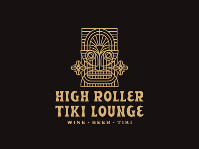 High Roller Tiki Lounge bar branding branding and identity branding concept branding design logo logo design logodesign tiki tiki bar