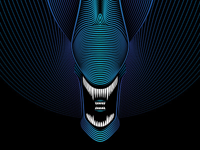 Aliens Tribute adobe illustrator facehugger illustration lineart lines sci fi scifi space vector xenomorph