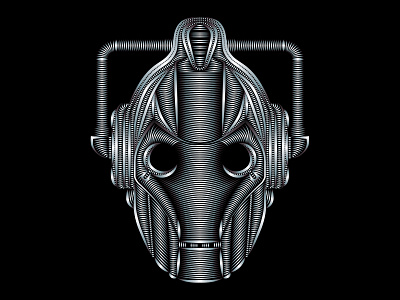 Cyberman adobe illustrator cyberman doctor who scifi vector vector illustration