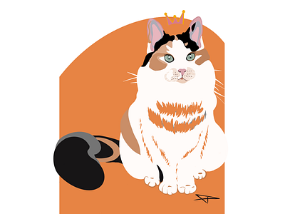 Princess art cat character design digitalart illustration logo princess red