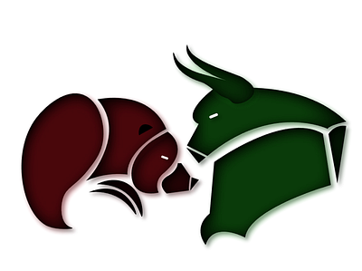 Bull and Bear animal bear branding bull character digitalart illustration logo ui