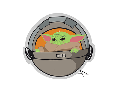 Baby Yoda babyyoda illustration starwars
