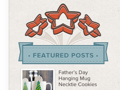 Featured Posts blog cookie cutter feature icon post ribbon shine sidebar stars