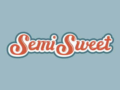 Semisweet Logo lettering logo sweet