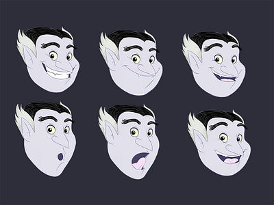 Head Count character design dracula halloween illustration