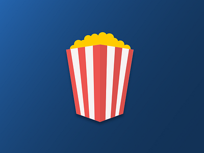 Movie night icon app design flat icon illustration movie popcorn sketch stripe