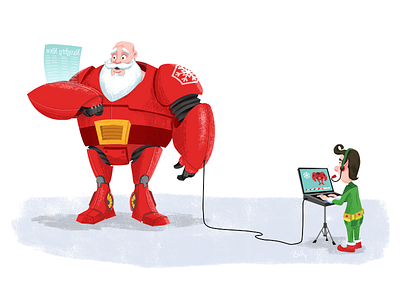 Santa’s Super Suit character design christmas elf illustration santa