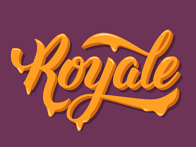 Royale with Cheese cheese lettering pop culture script typography