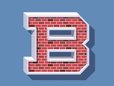 B for Brick brick building letter