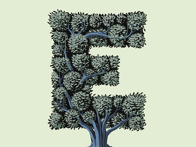 E is for Eyvind Earle alphabet eyvind earle leaves letter tree
