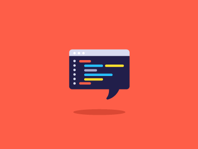 Dev Talk Icon bubble chat code developer icon illustration syntax highlighting talk tech vector