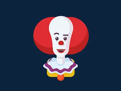 Pennywise character clown cute icon illustration pennywise people scary