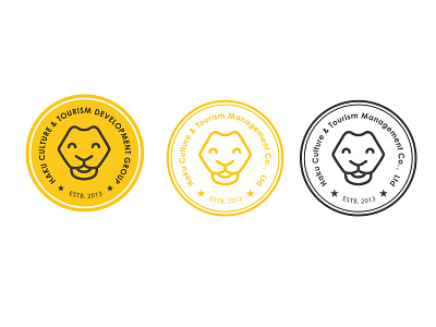 A Tourism logo label lion logo tag tourism yellow