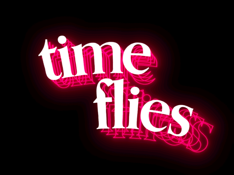 Time Flies 2d animation after effects animation design kinetic typography mograph motion motion design typography vector