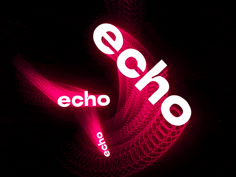 echoes ~ 2d animation after effects animation design kinetic typography mograph motion motion design typography vector