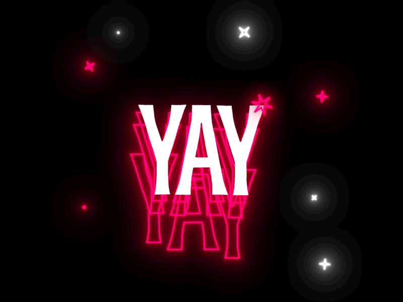 Yay! 2d animation after effects animation design kinetic typography mograph motion motion design typography vector