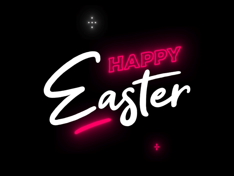 Happy easter! 2d animation after effects animation design easter happy kinetic typography mograph motion motion design typography vector