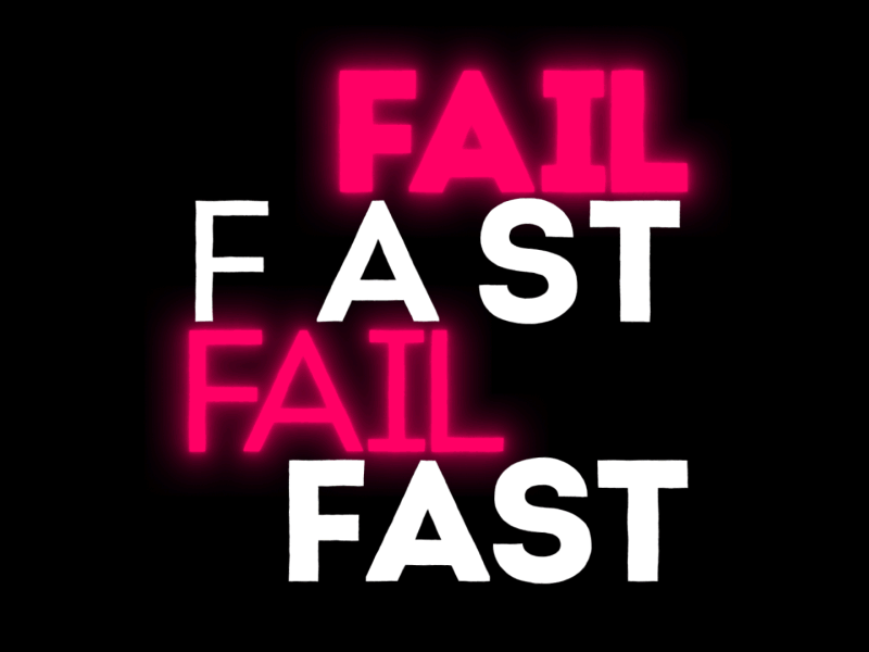 Fail Fast 2d animation after effects animation design kinetic typography mograph motion motion design typography vector