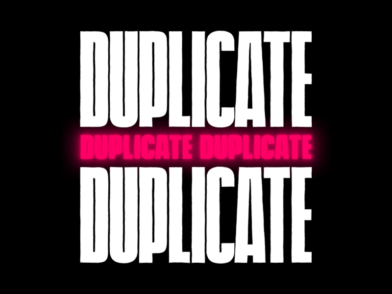 Duplicate 2d animation after effects animation design kinetic typography mograph motion motion design typography vector