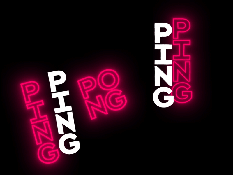 Ping Pong 2d animation after effects animation design game kinetic typography mograph motion motion design pong typography vector