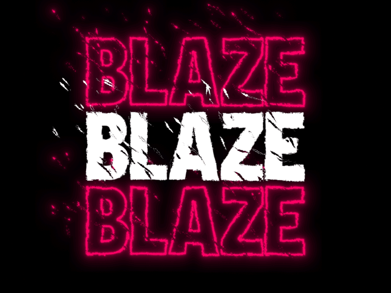 Blaze 2d animation after effects animation design kinetic typography mograph motion motion design typography vector