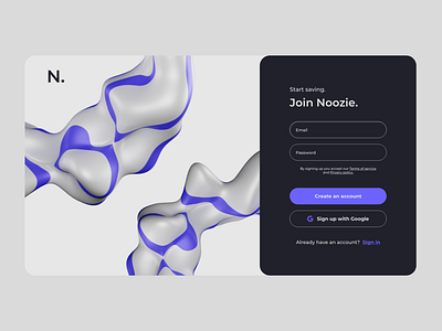 Sign up - Daily UI 001 3d challenge daily ui design form minimal purple sign in sign up ui ux web web app