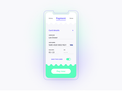 Credit Card Checkout - Daily UI 002 app app ui challenge checkout clean commerce credit card daily ui form green minimal payment purple shop simple design