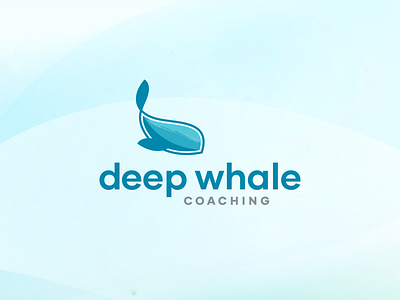 Deep Whale Coaching aqua aquatic blue branding bright coach coaching design icon lifestyle brand logo ocean simple design simple icon