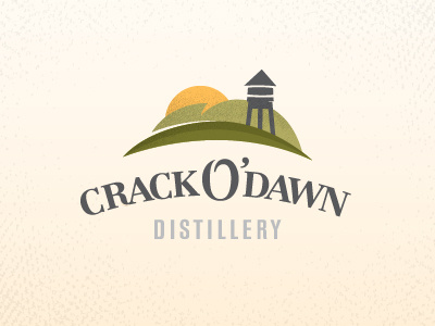 Crack O' Dawn Distillery country crack dawn distillery farm hills icon rustic sun
