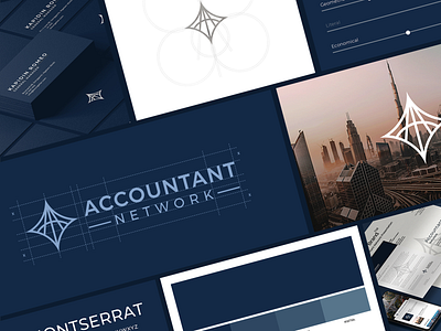 Accountant Network Logo branding corporate dollar logo