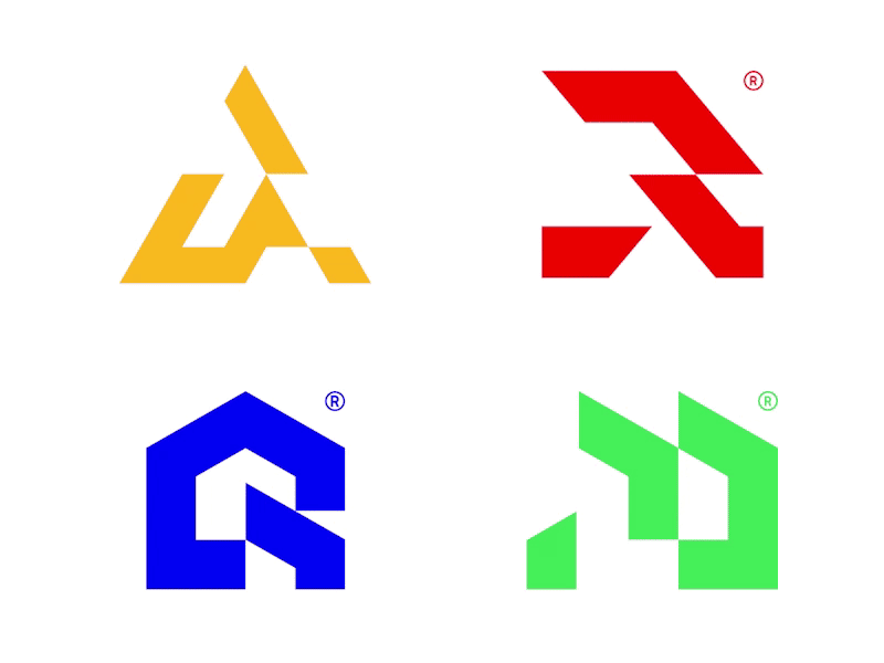 Initials logomark design