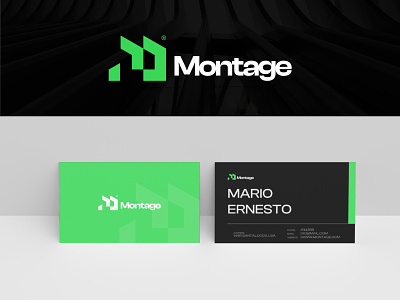Montage Business Card branding business card card clean design design graphic design logo logo design logo design branding print product design ui vector visual identity