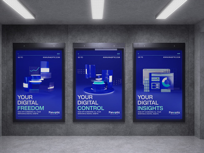 Panoptic maketing 3d poster series 3d 3d posters brand branding digital assets marketing poster posters