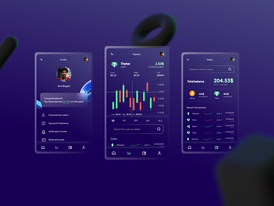 Crypto investing app design