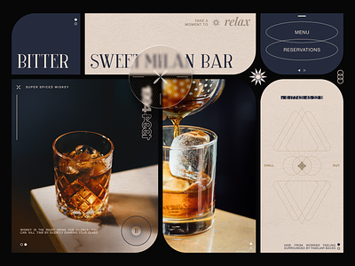 Bittersweet bar | Hero screen bar design graphic design hero homepage landing modern ui web website concept