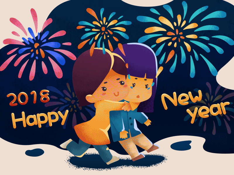Happy New Year 2018 friends happy love new year
