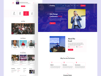 Event Landing Page Template 2020 trend design agency agency business agency websites clean color scheme conference conference room creative dribbble best shot evening event event app event landing pages event landing pages landing page minimal clean new trend trendy design visual design web design