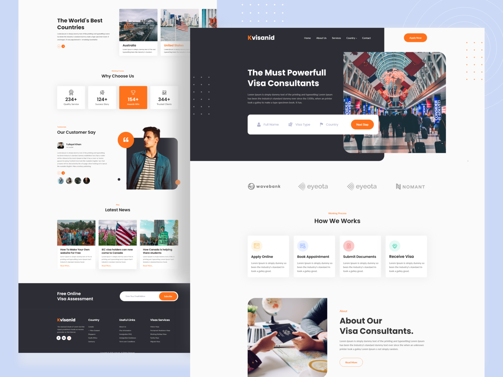 Immigration Consulting Landing Page by Tufayel Khan for StanVision ...