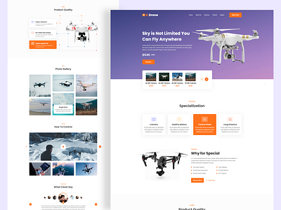 Drone Product Landing Template